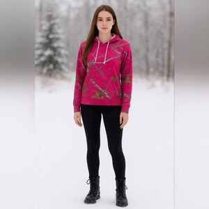 Realtree Pink Camo Hoodie  Women’s Size Small Cozy Winter Pullover Hunting